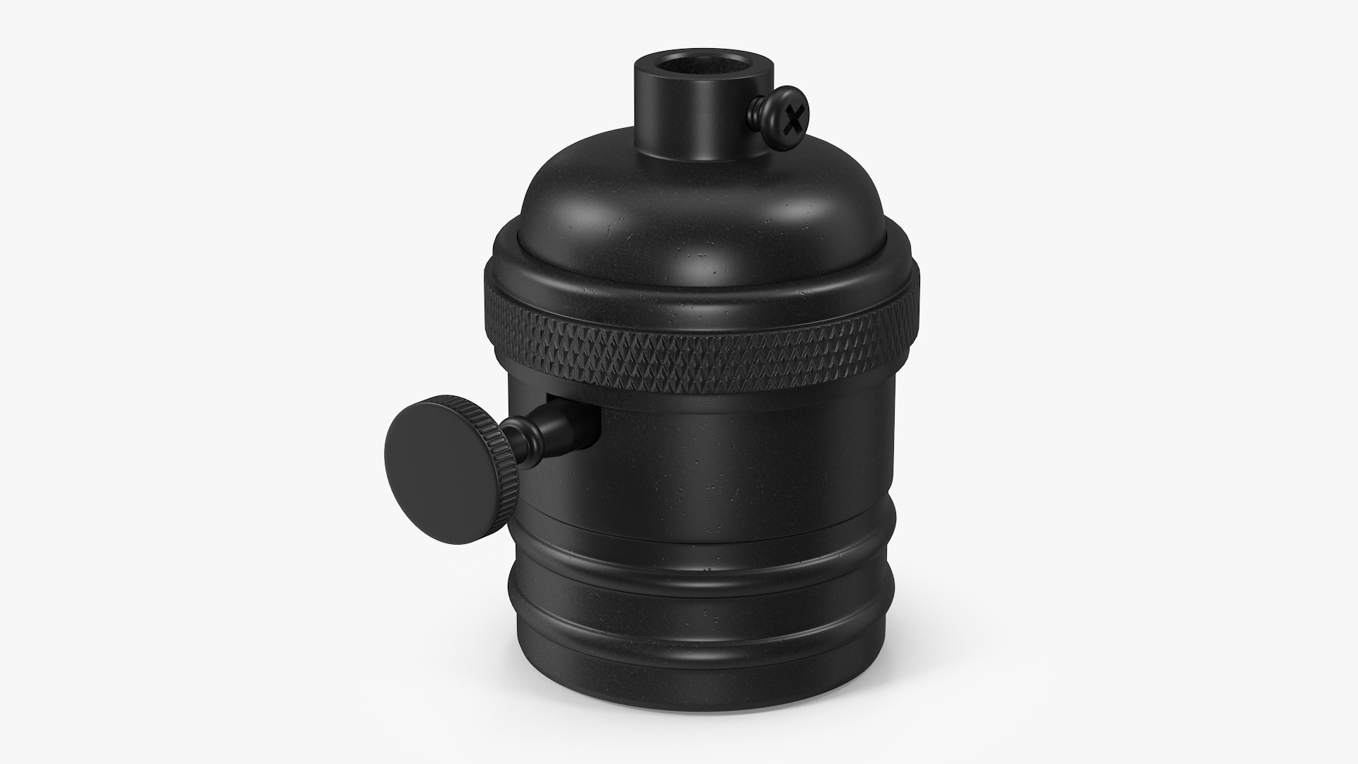 3D model Vintage Lightbulb Socket Black