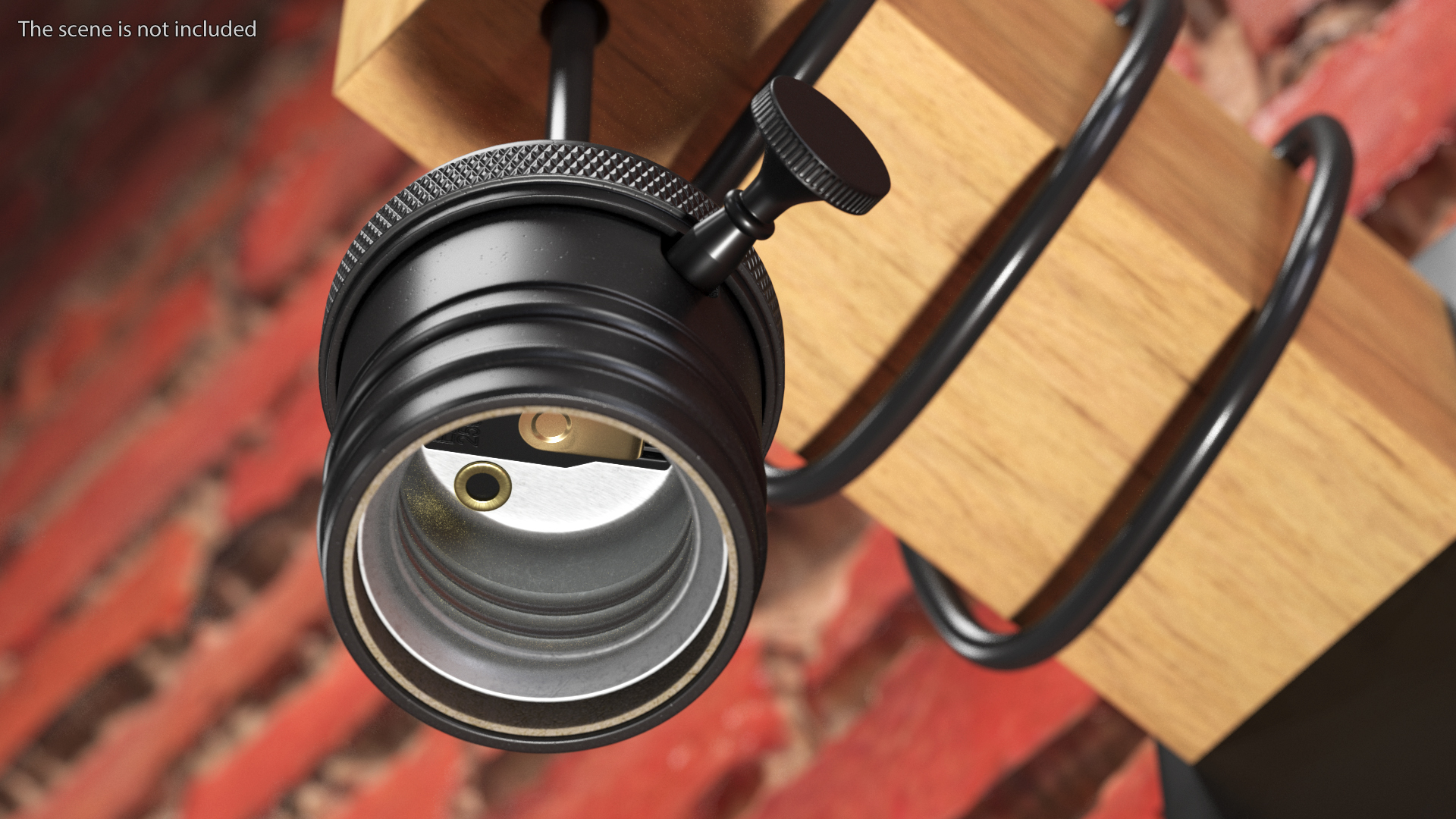 3D model Vintage Lightbulb Socket Black