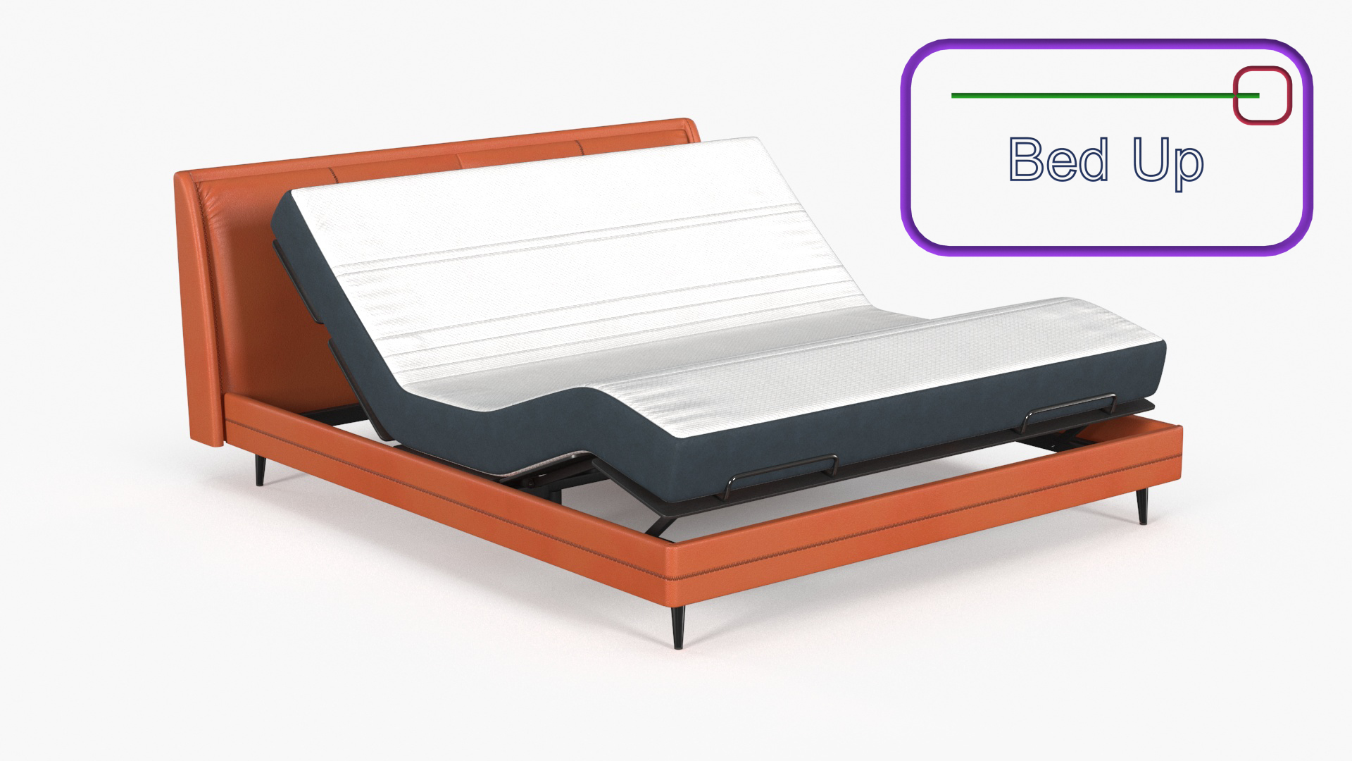 3D Smart Electric Bed Pro Xiaomi Orange Rigged model