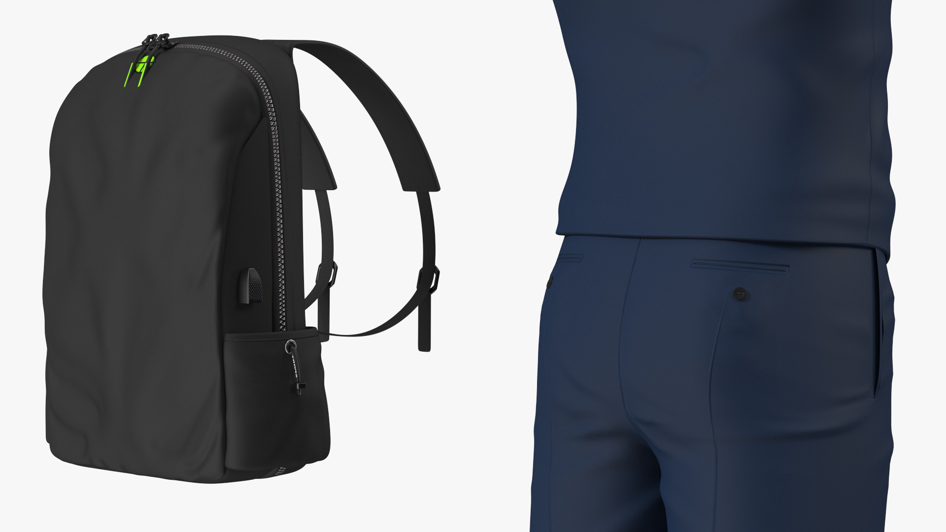 3D Teenage Boy School Uniform Rigged model