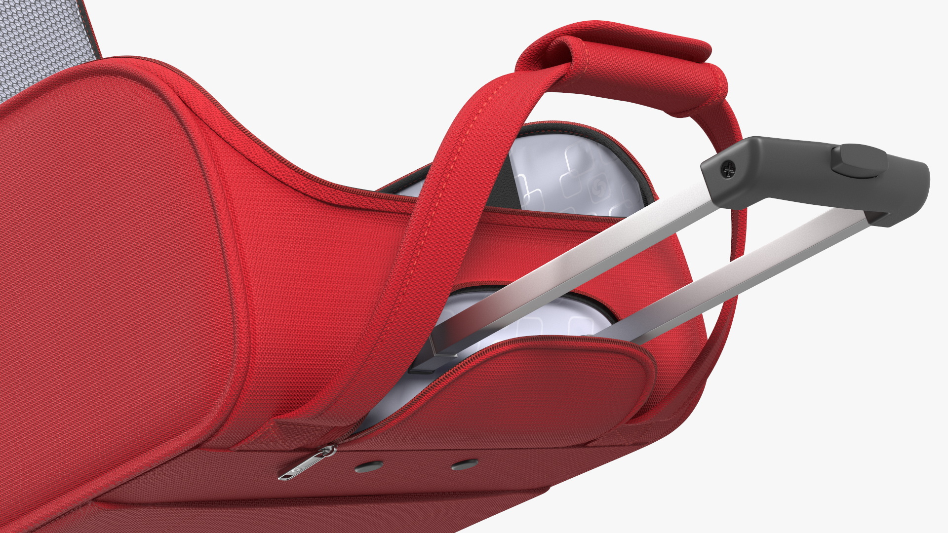 3D Open Softshell Luggage Samsonite Red