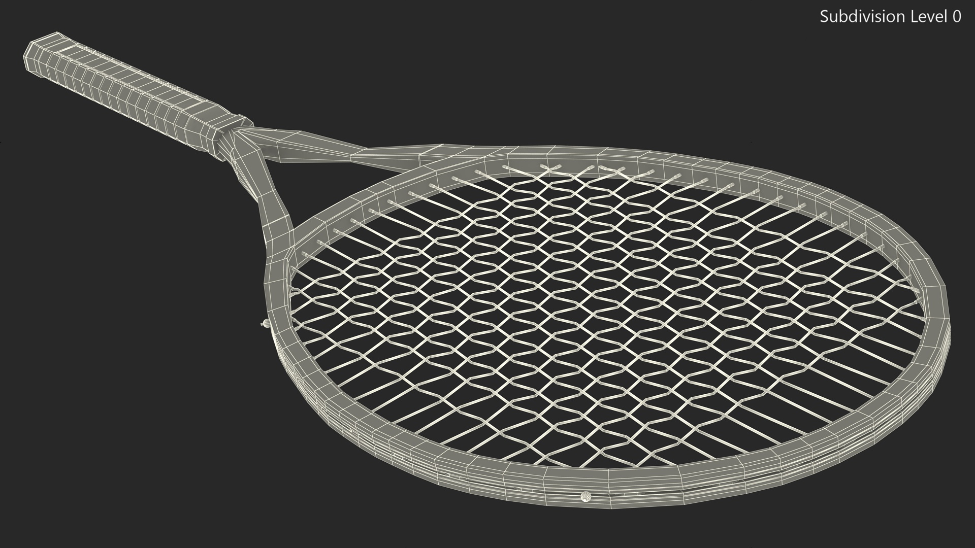 Tennis Racket Red 3D