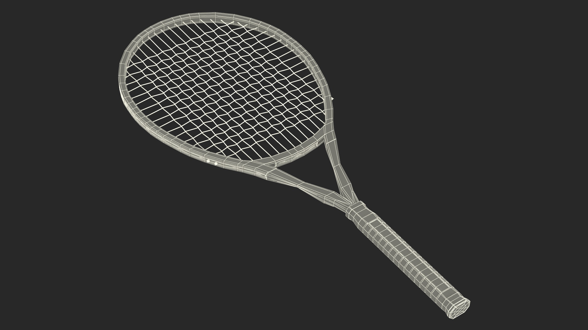 Tennis Racket Red 3D