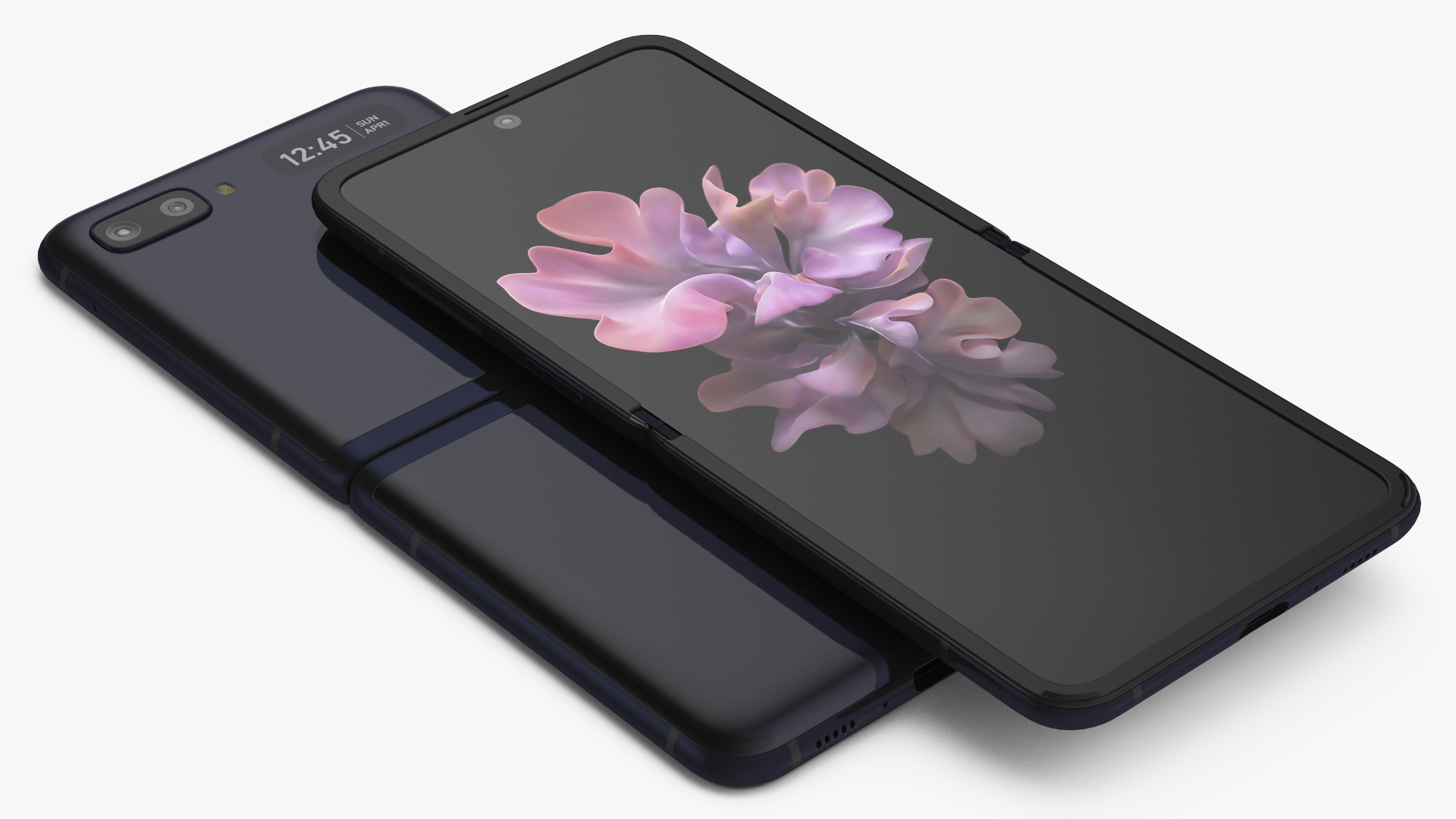 3D Samsung Galaxy Z Flip Mirror Black Rigged