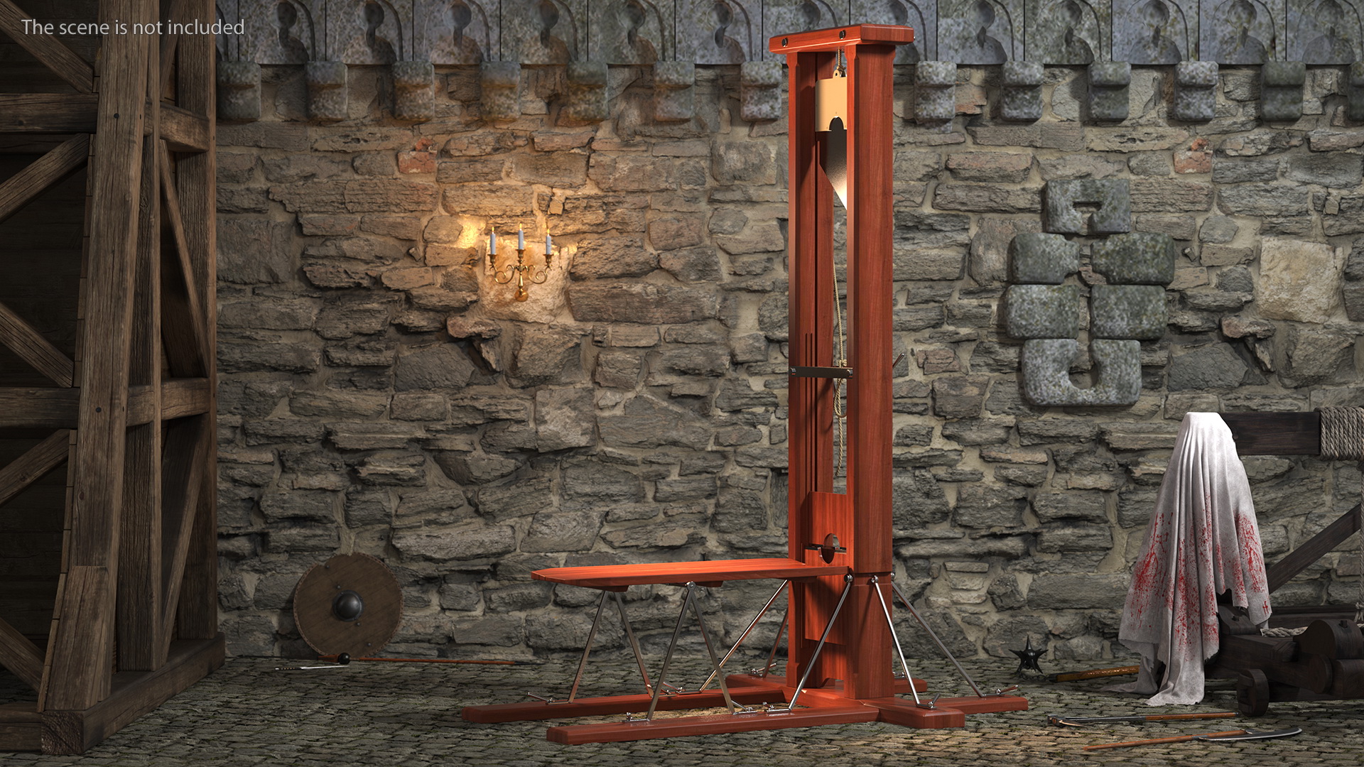 Vintage European Guillotine 3D
