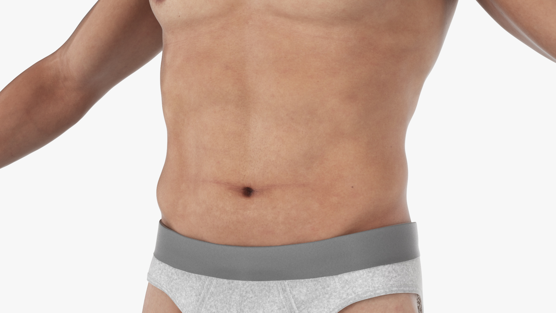 Male Physique Character A-pose Fur 3D model