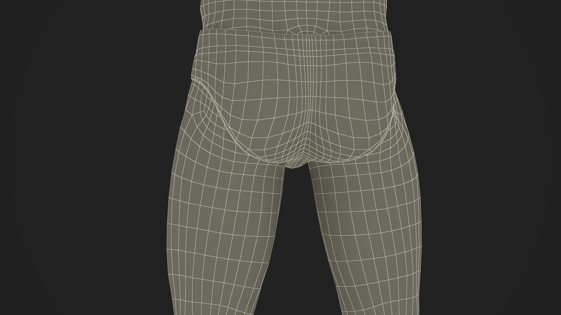 Male Physique Character A-pose Fur 3D model