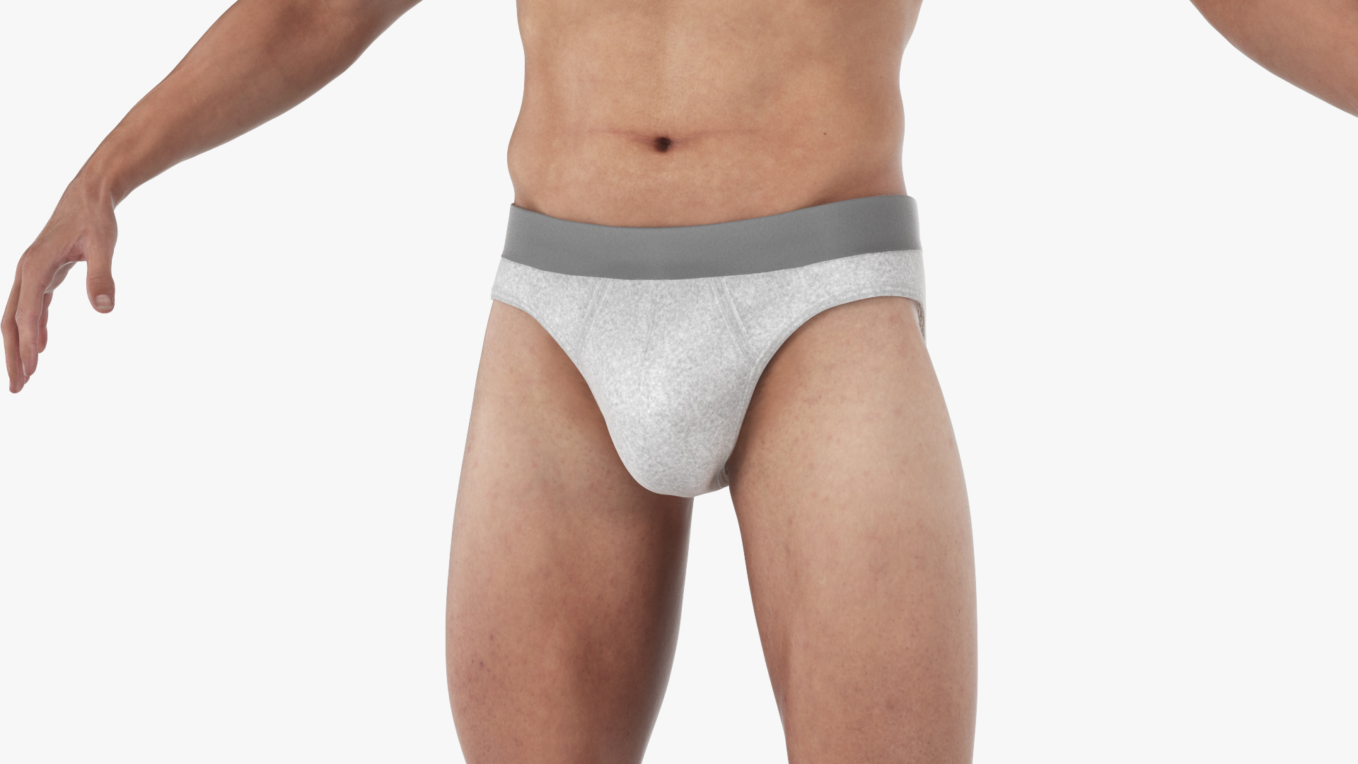 Male Physique Character A-pose Fur 3D model