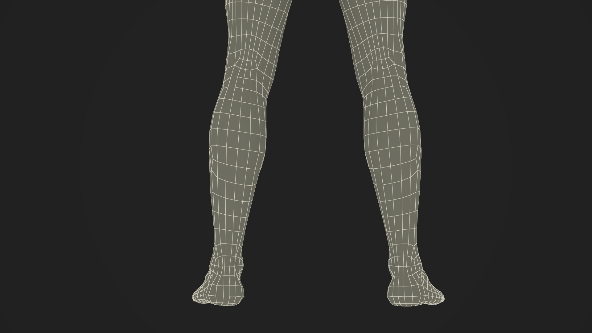 Male Physique Character A-pose Fur 3D model