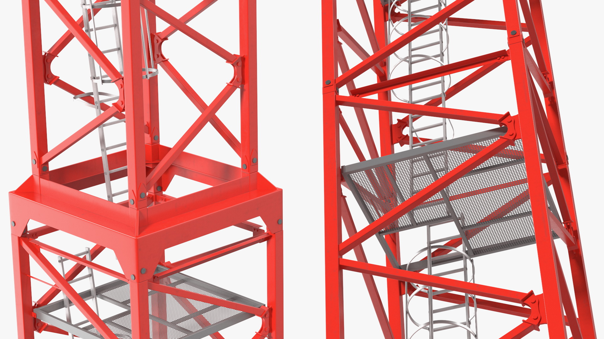 Tower Crane Rigged for Cinema 4D 3D