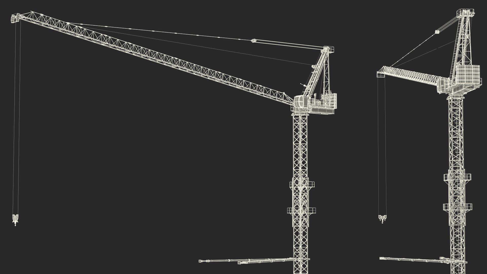 Tower Crane Rigged for Cinema 4D 3D