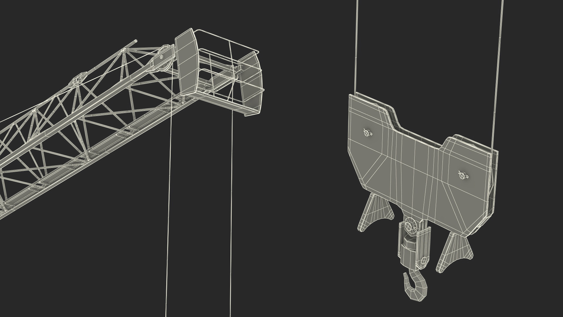 Tower Crane Rigged for Cinema 4D 3D