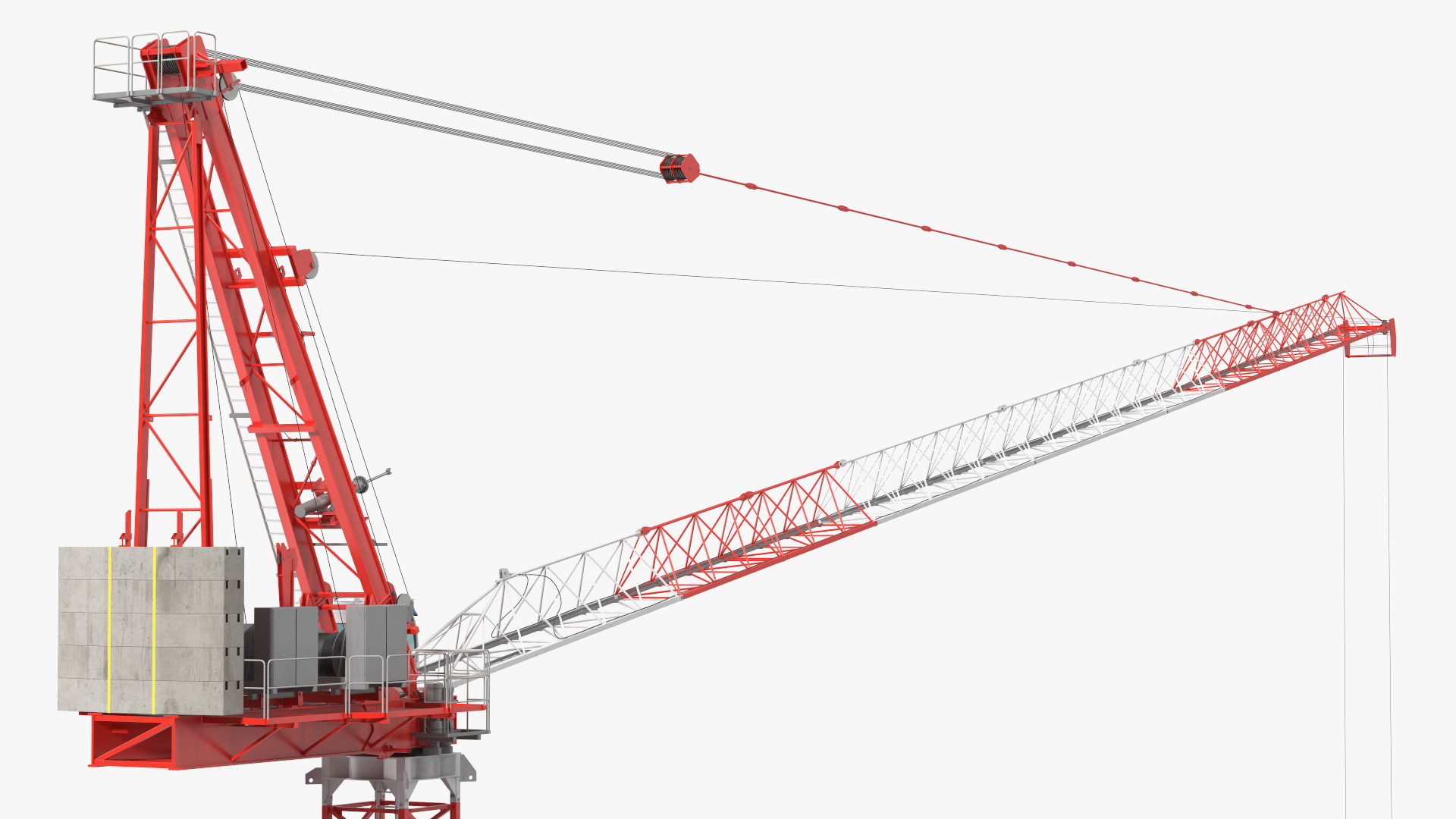 Tower Crane Rigged for Cinema 4D 3D