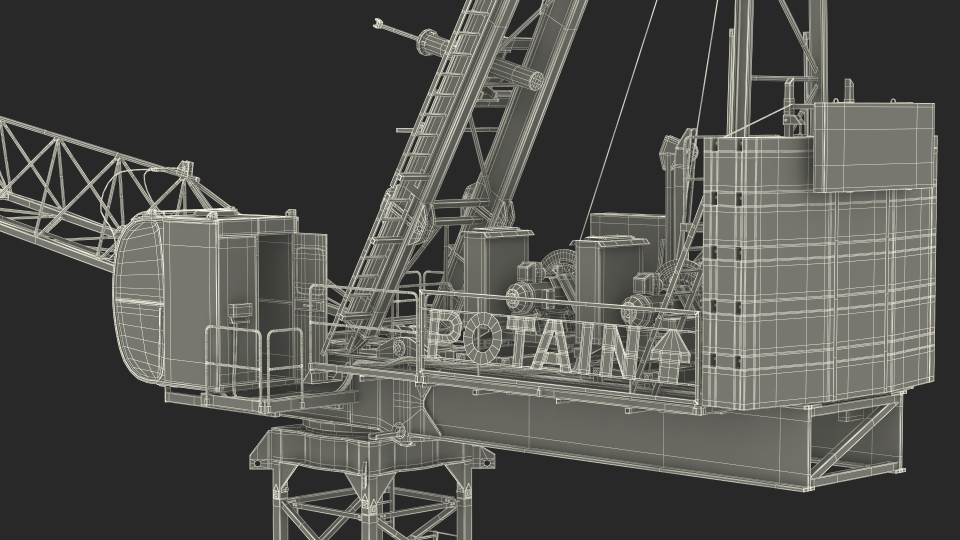 Tower Crane Rigged for Cinema 4D 3D