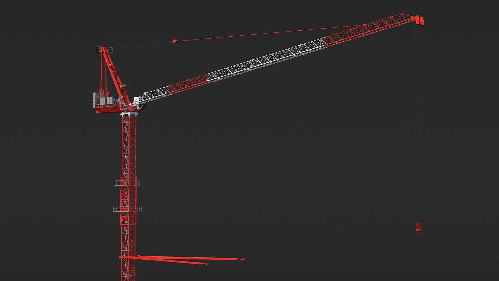 Tower Crane Rigged for Cinema 4D 3D