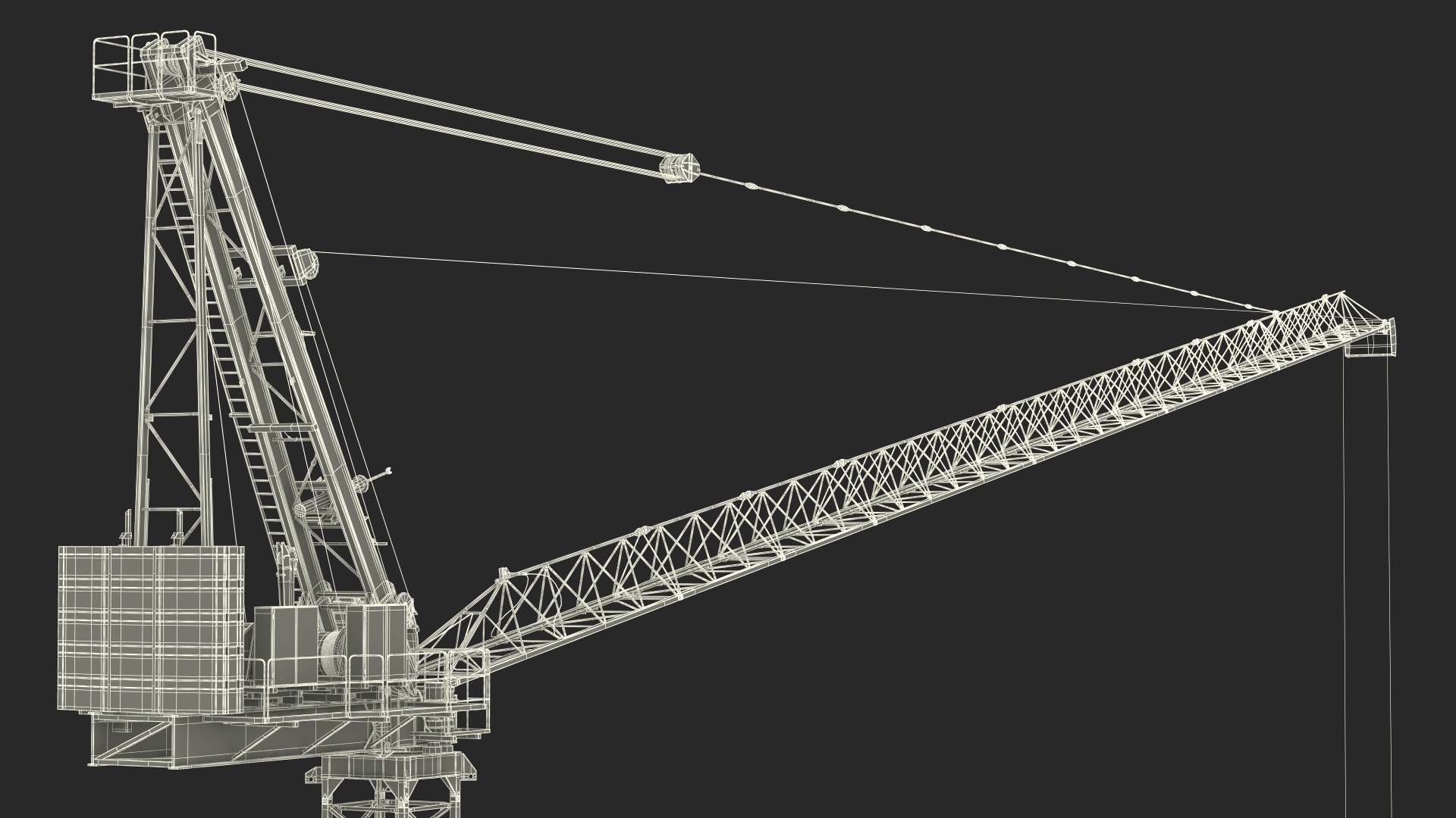 Tower Crane Rigged for Cinema 4D 3D