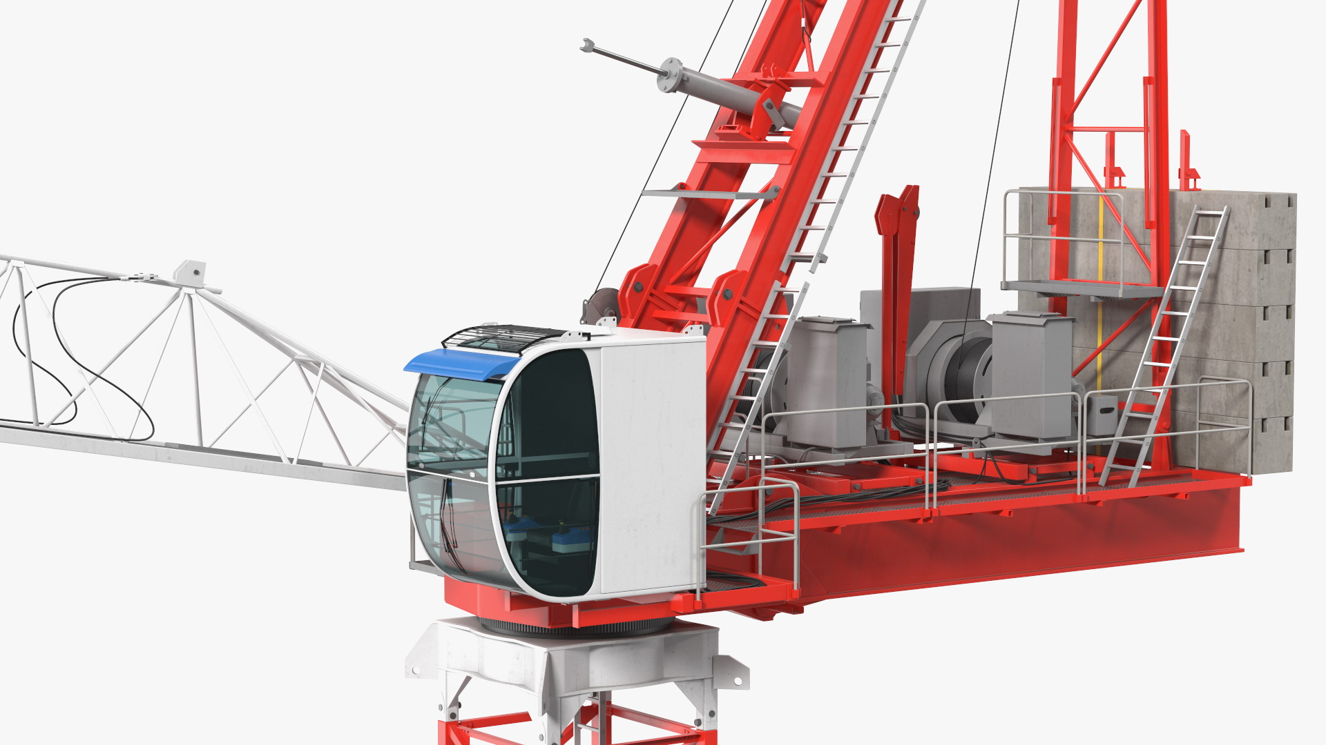 Tower Crane Rigged for Cinema 4D 3D