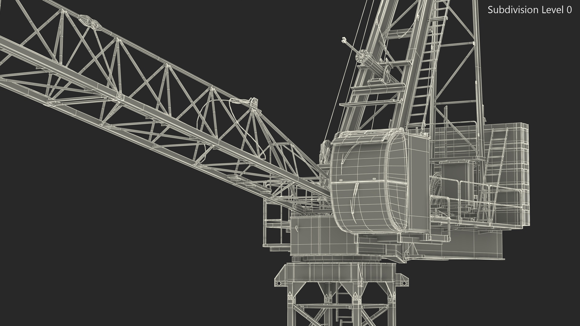 Tower Crane Rigged for Cinema 4D 3D