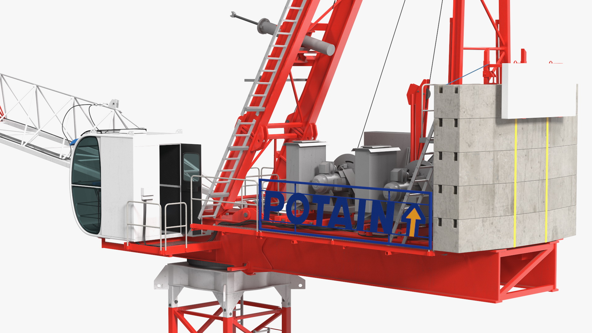 Tower Crane Rigged for Cinema 4D 3D