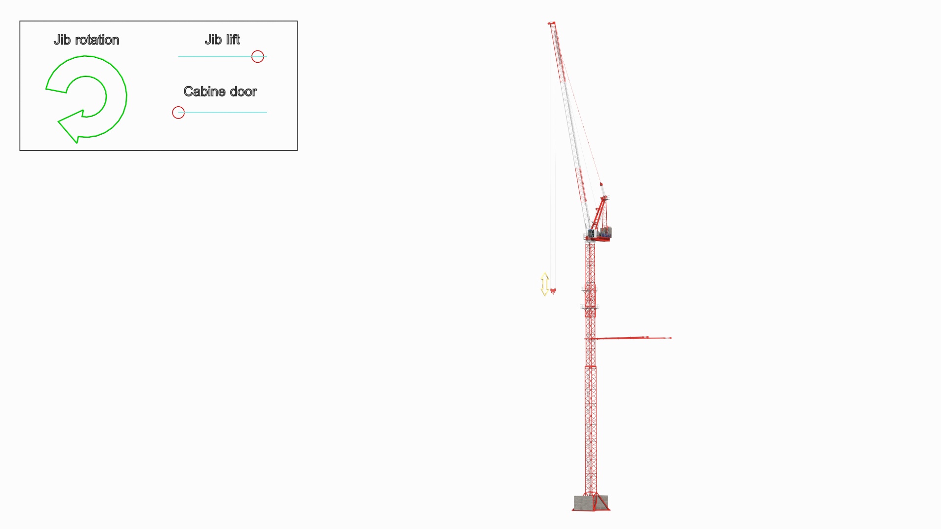 Tower Crane Rigged for Cinema 4D 3D
