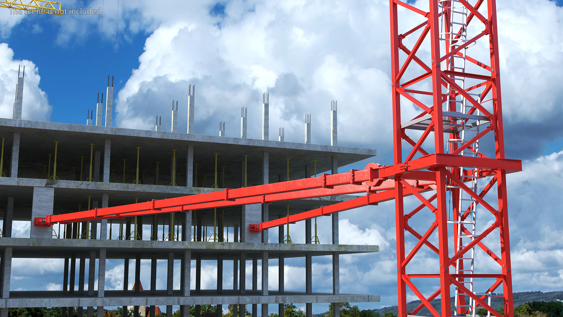 Tower Crane Rigged for Cinema 4D 3D