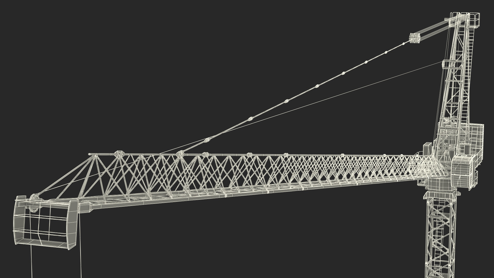 Tower Crane Rigged for Cinema 4D 3D