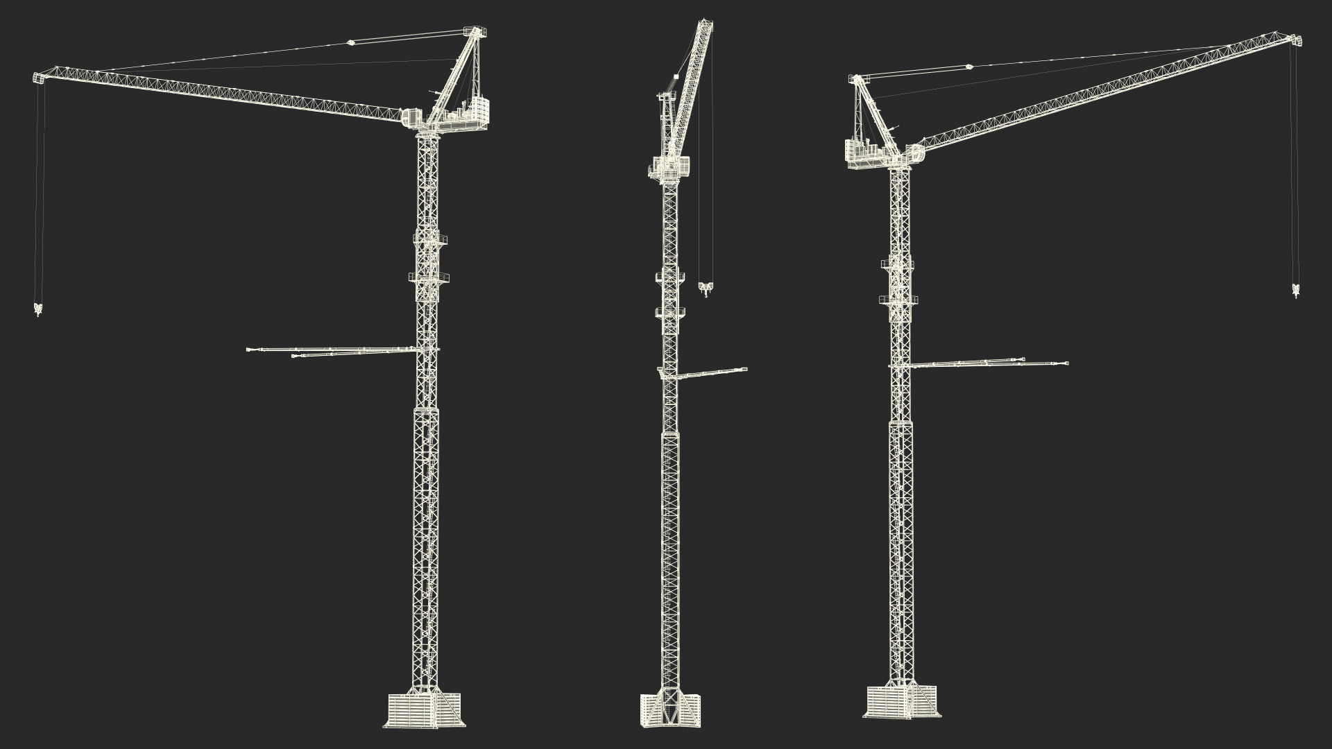 Tower Crane Rigged for Cinema 4D 3D