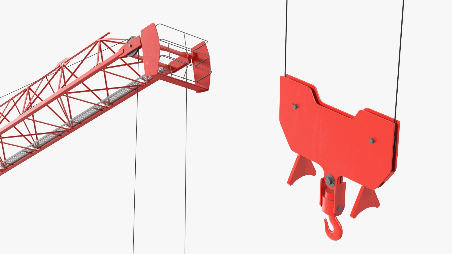Tower Crane Rigged for Cinema 4D 3D