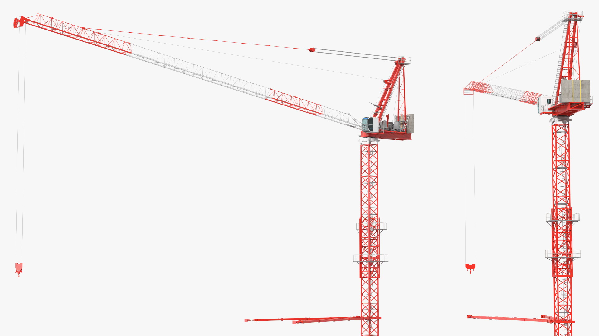 Tower Crane Rigged for Cinema 4D 3D