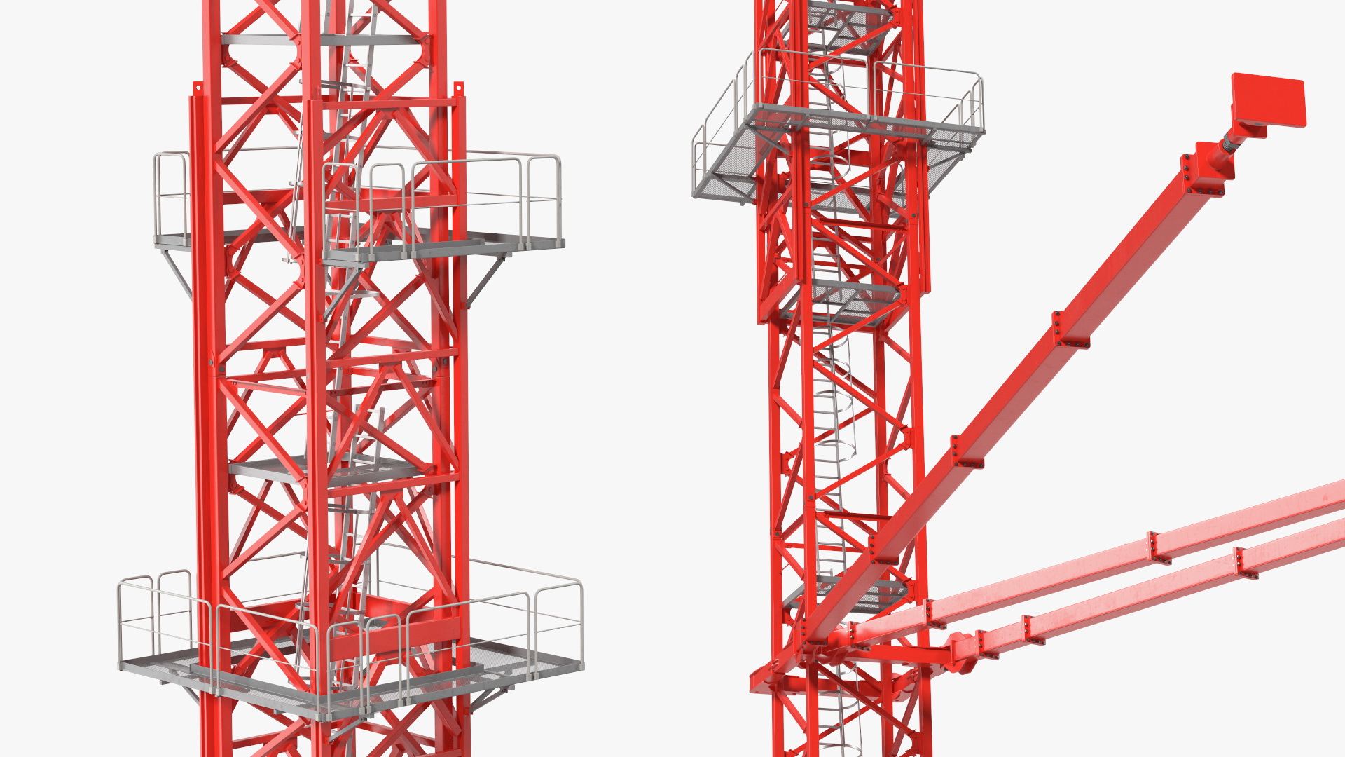 Tower Crane Rigged for Cinema 4D 3D