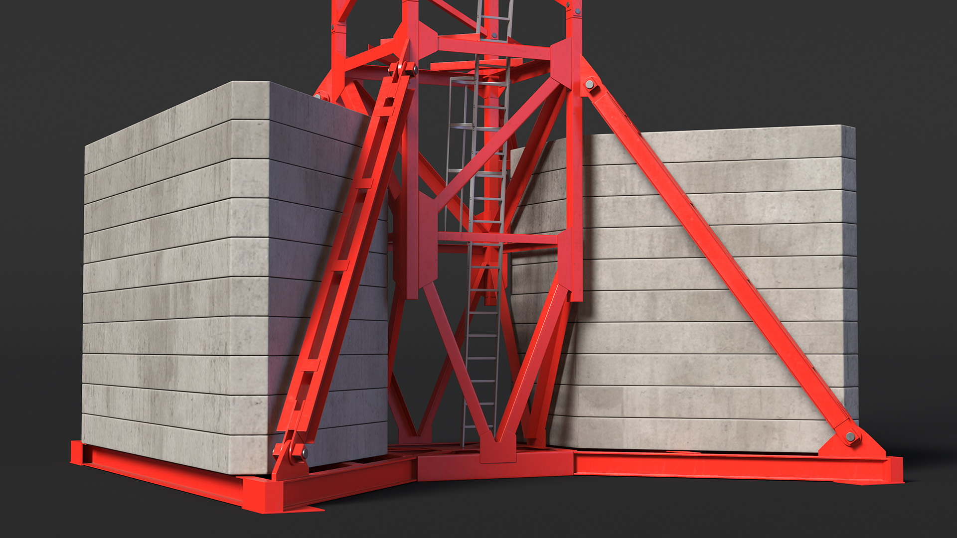 Tower Crane Rigged for Cinema 4D 3D