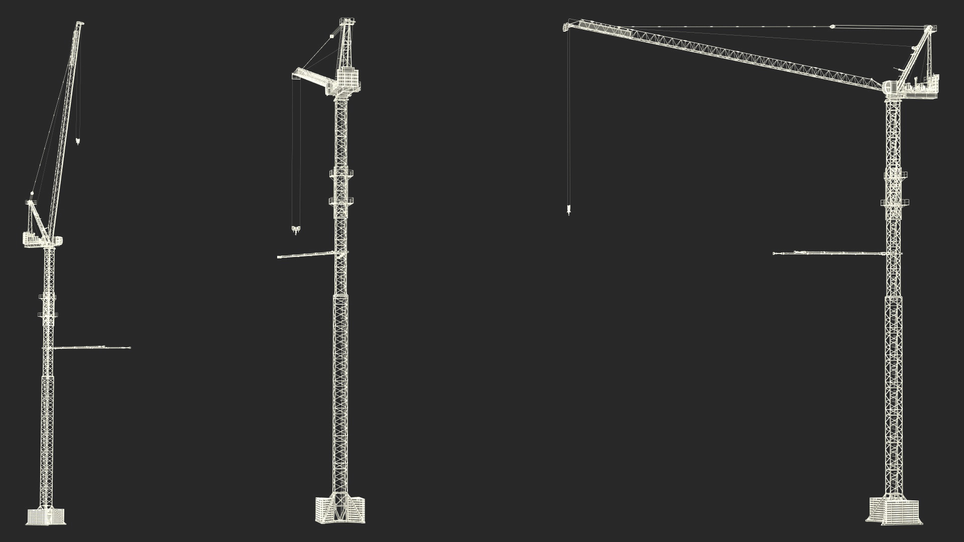 Tower Crane Rigged for Cinema 4D 3D