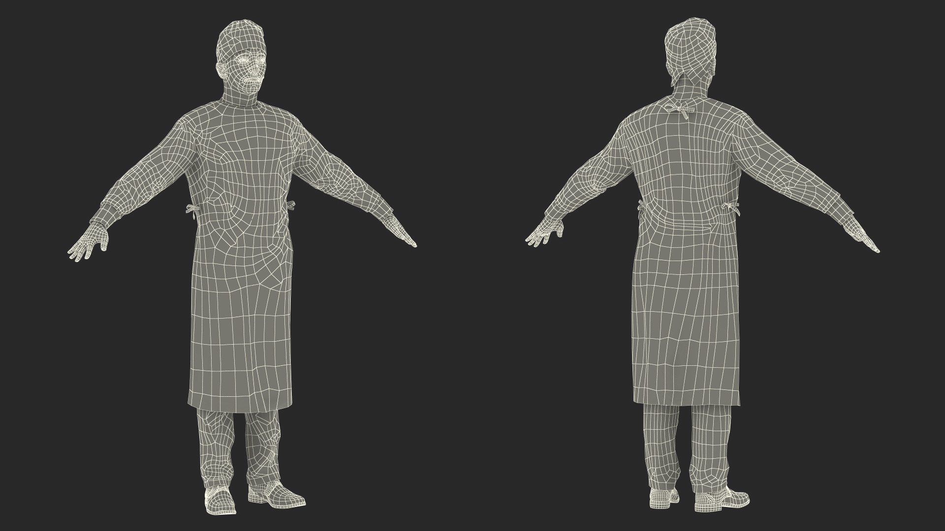 3D Blood Stained Surgeon Doctor model