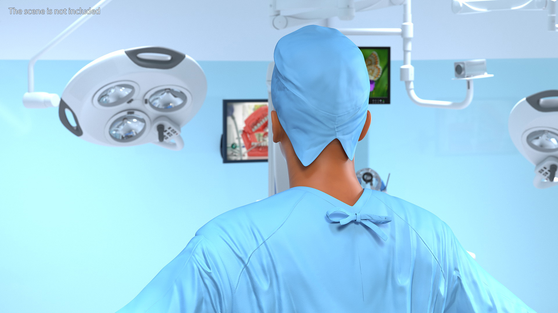 3D Blood Stained Surgeon Doctor model