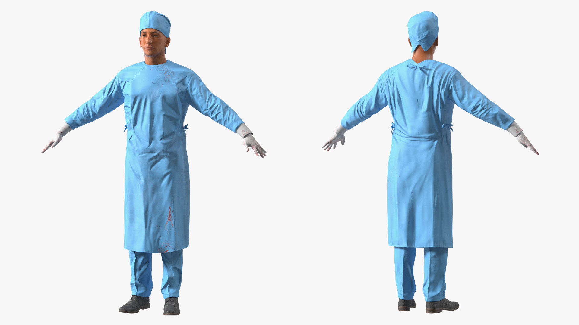 3D Blood Stained Surgeon Doctor model
