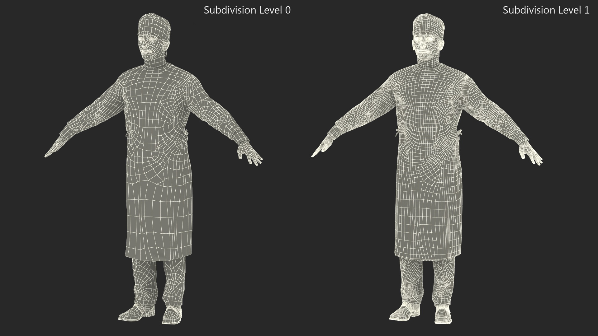3D Blood Stained Surgeon Doctor model