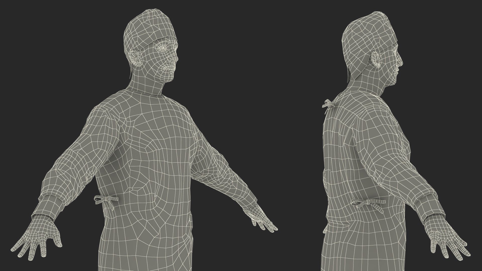3D Blood Stained Surgeon Doctor model
