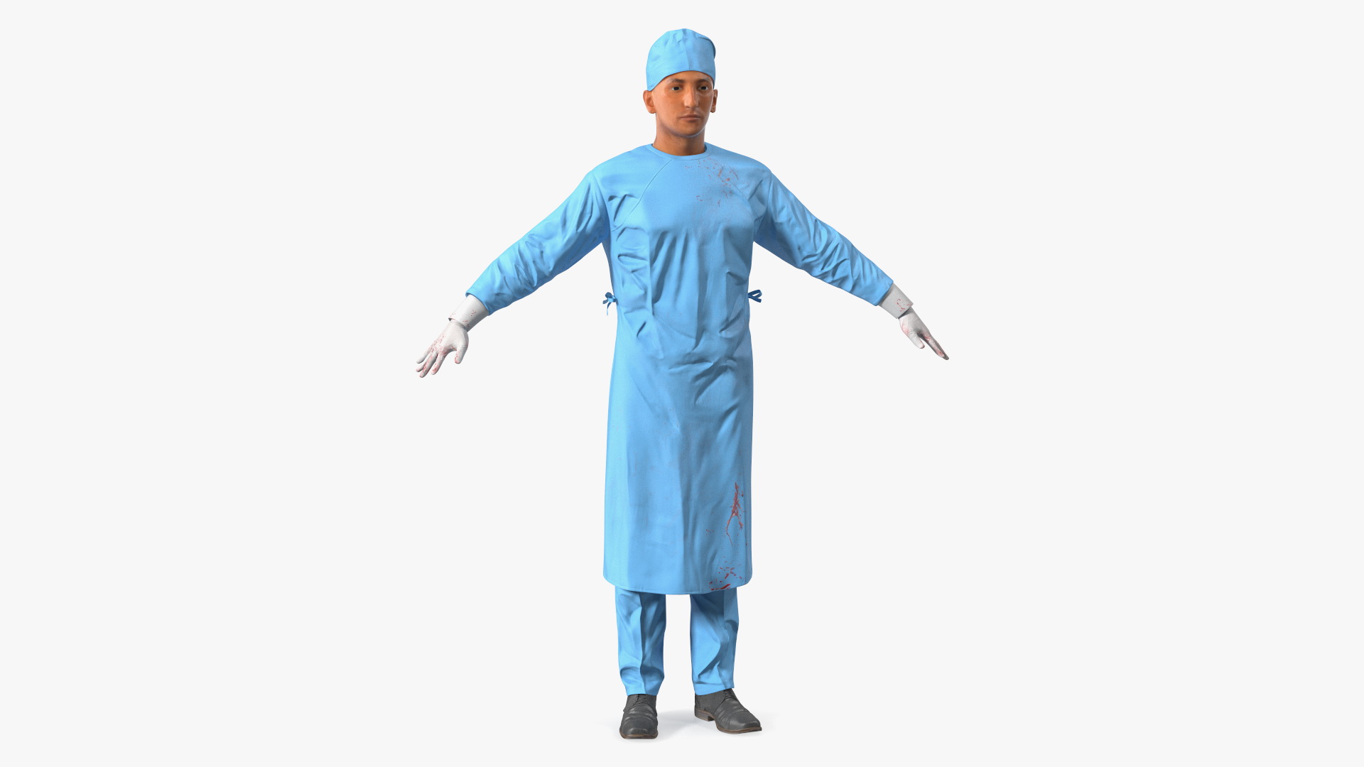 3D Blood Stained Surgeon Doctor model