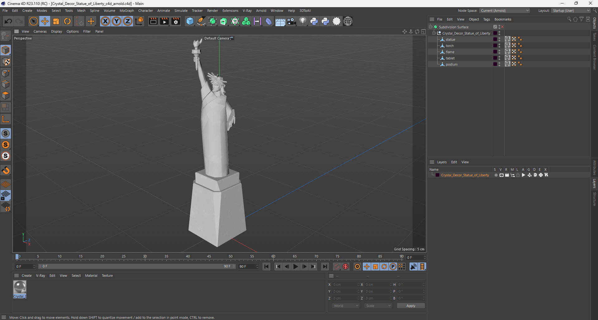 3D Crystal Decor Statue of Liberty