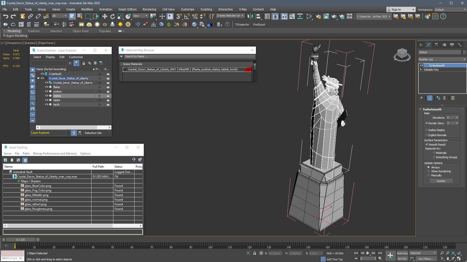 3D Crystal Decor Statue of Liberty