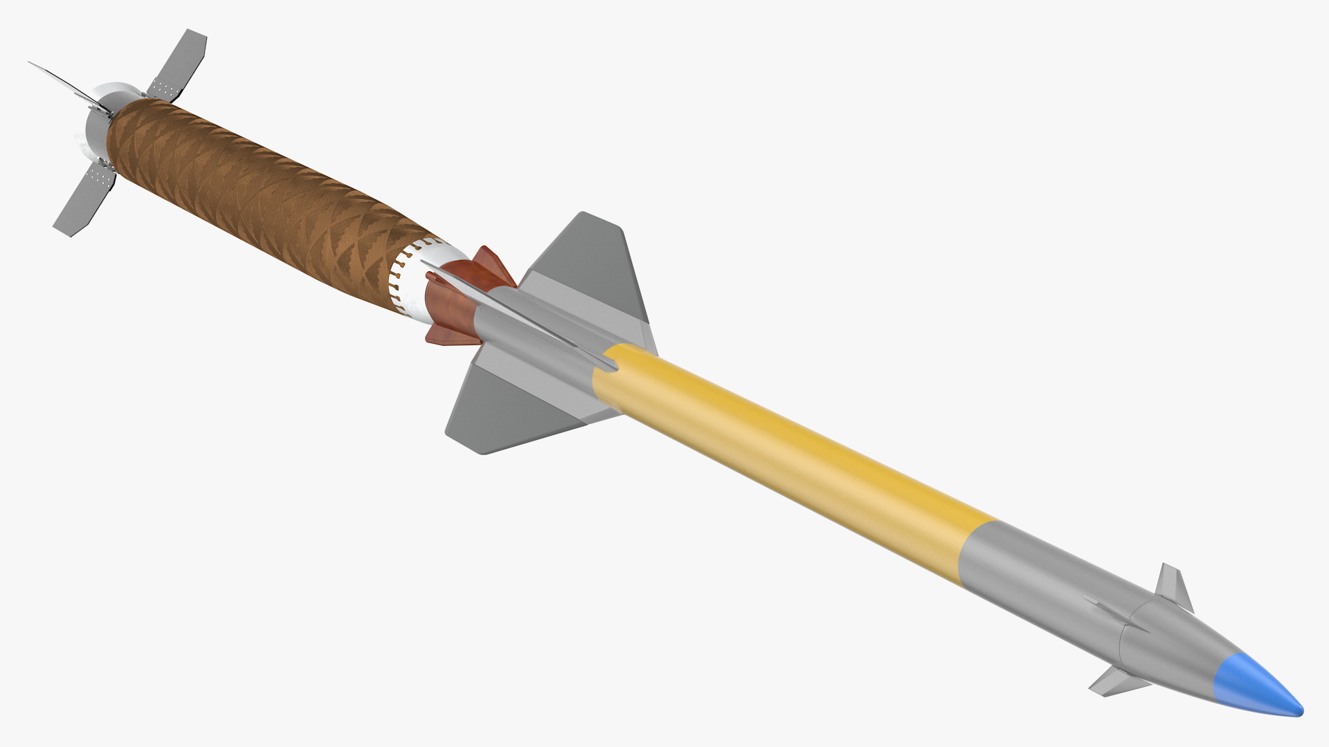 Pantsir S1 Two-Stage Missile 57E6E 3D model