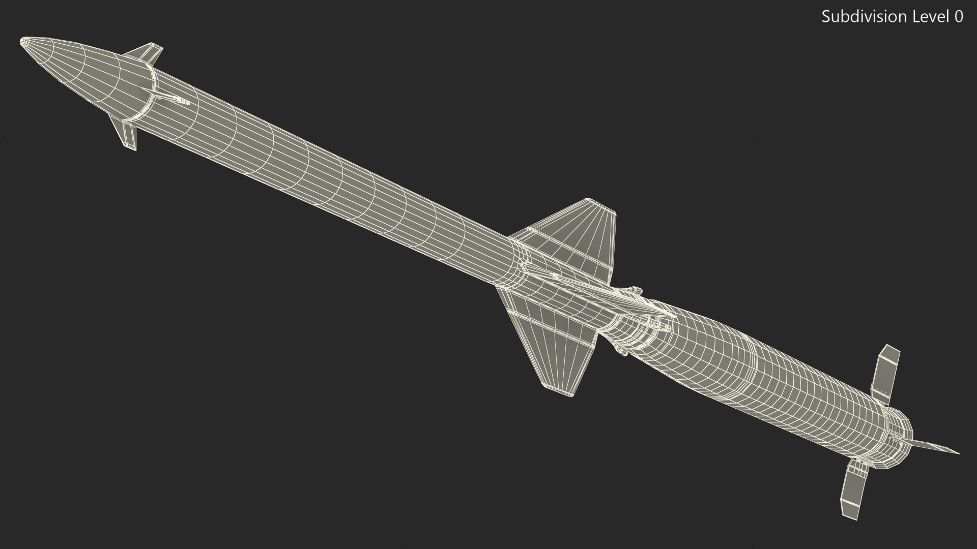 Pantsir S1 Two-Stage Missile 57E6E 3D model