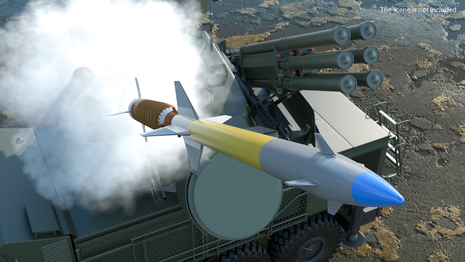 Pantsir S1 Two-Stage Missile 57E6E 3D model
