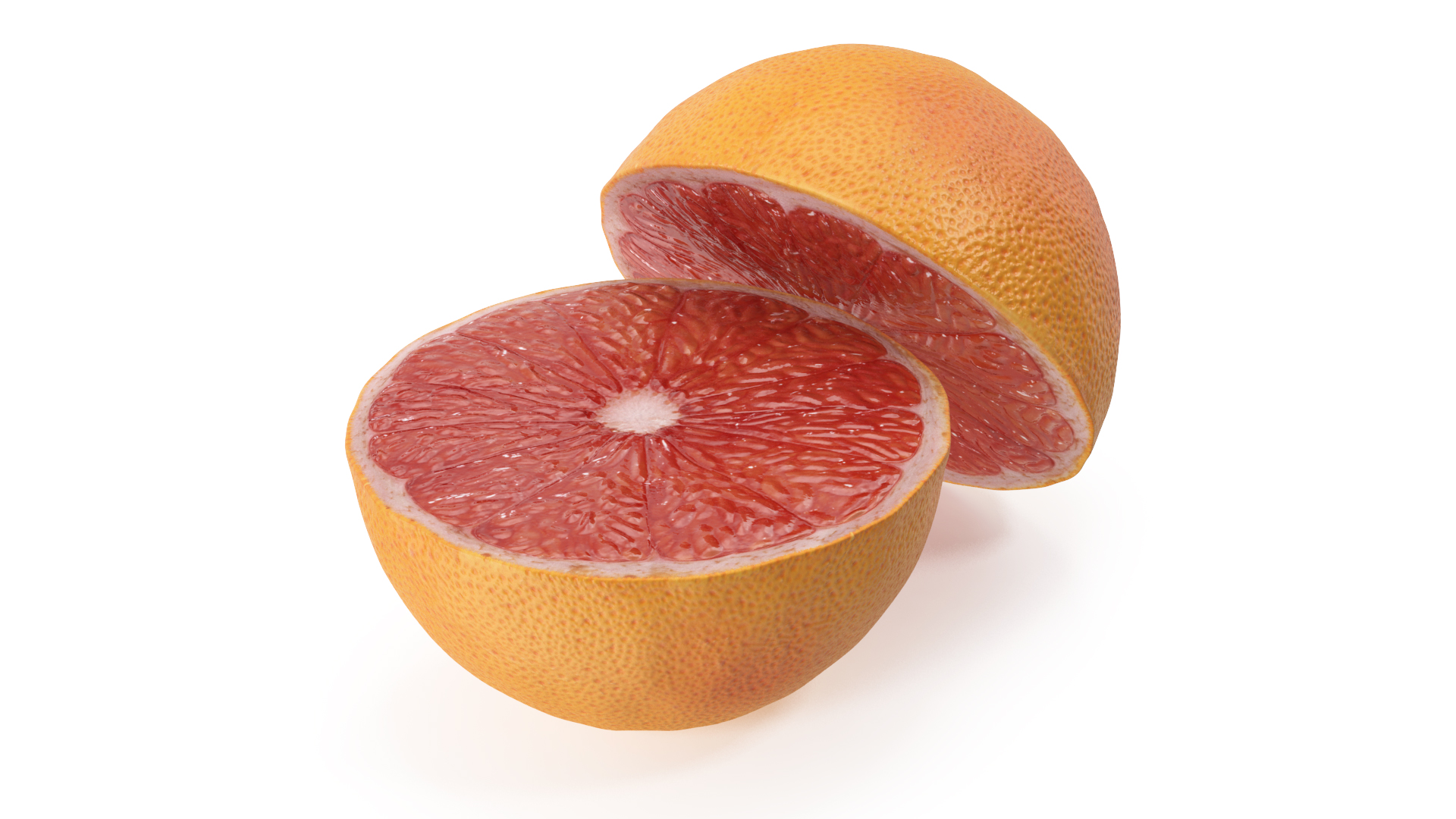3D model Grapefruit Citrus Fruit Cut in Half
