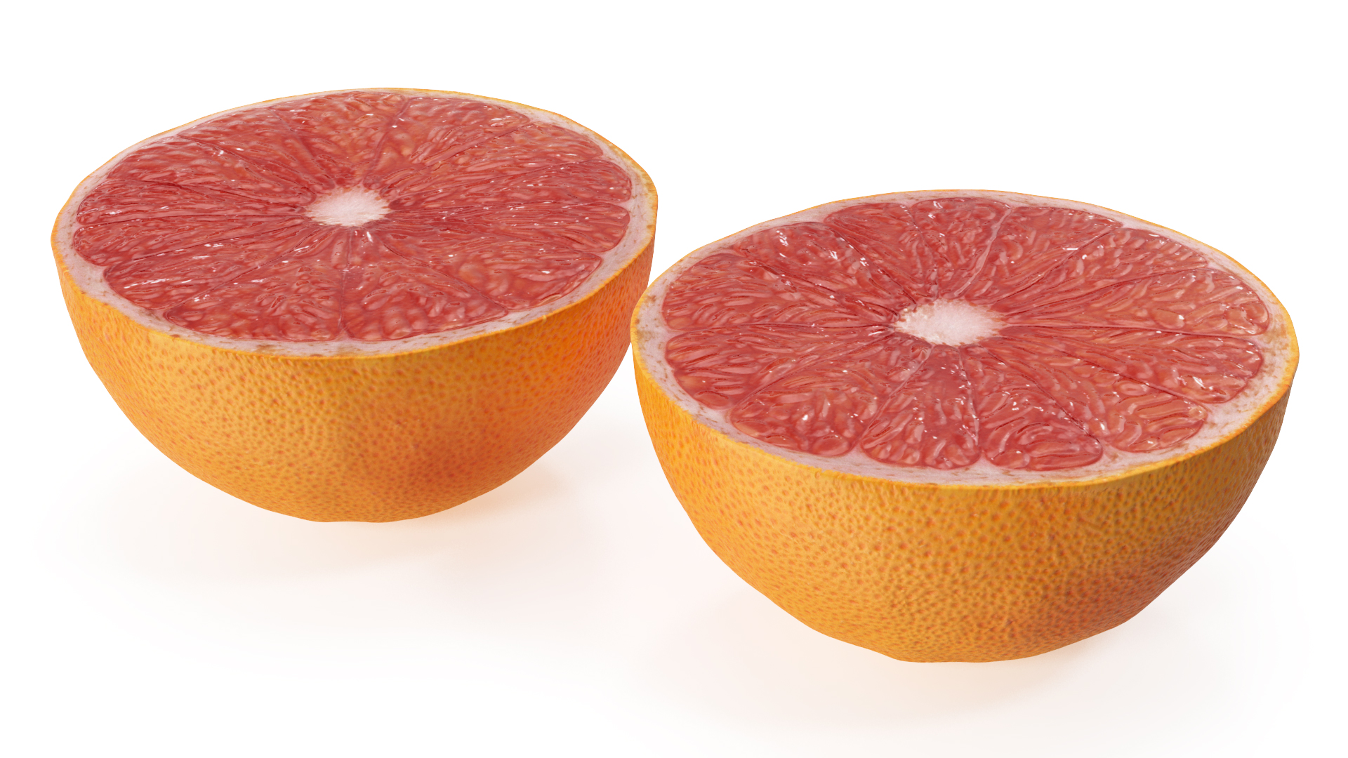 3D model Grapefruit Citrus Fruit Cut in Half