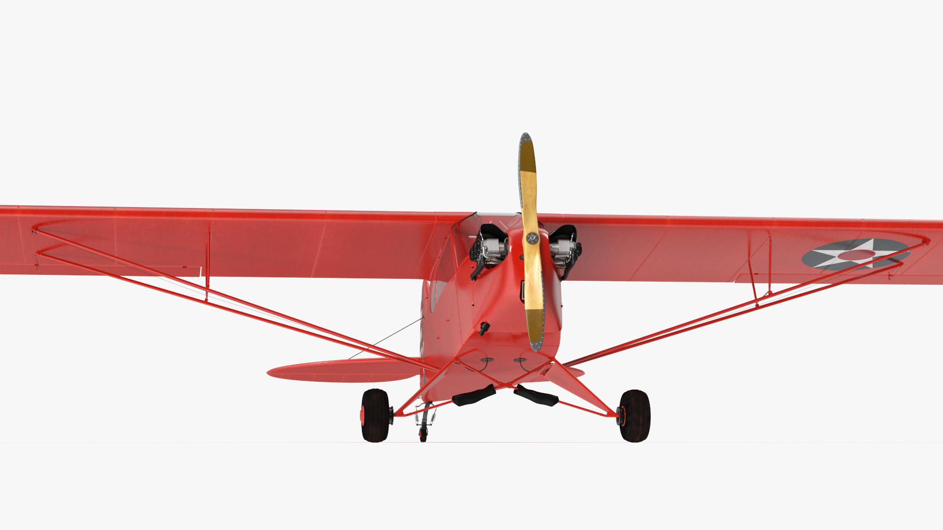 3D Classic Monoplane Aircraft Piper J-3