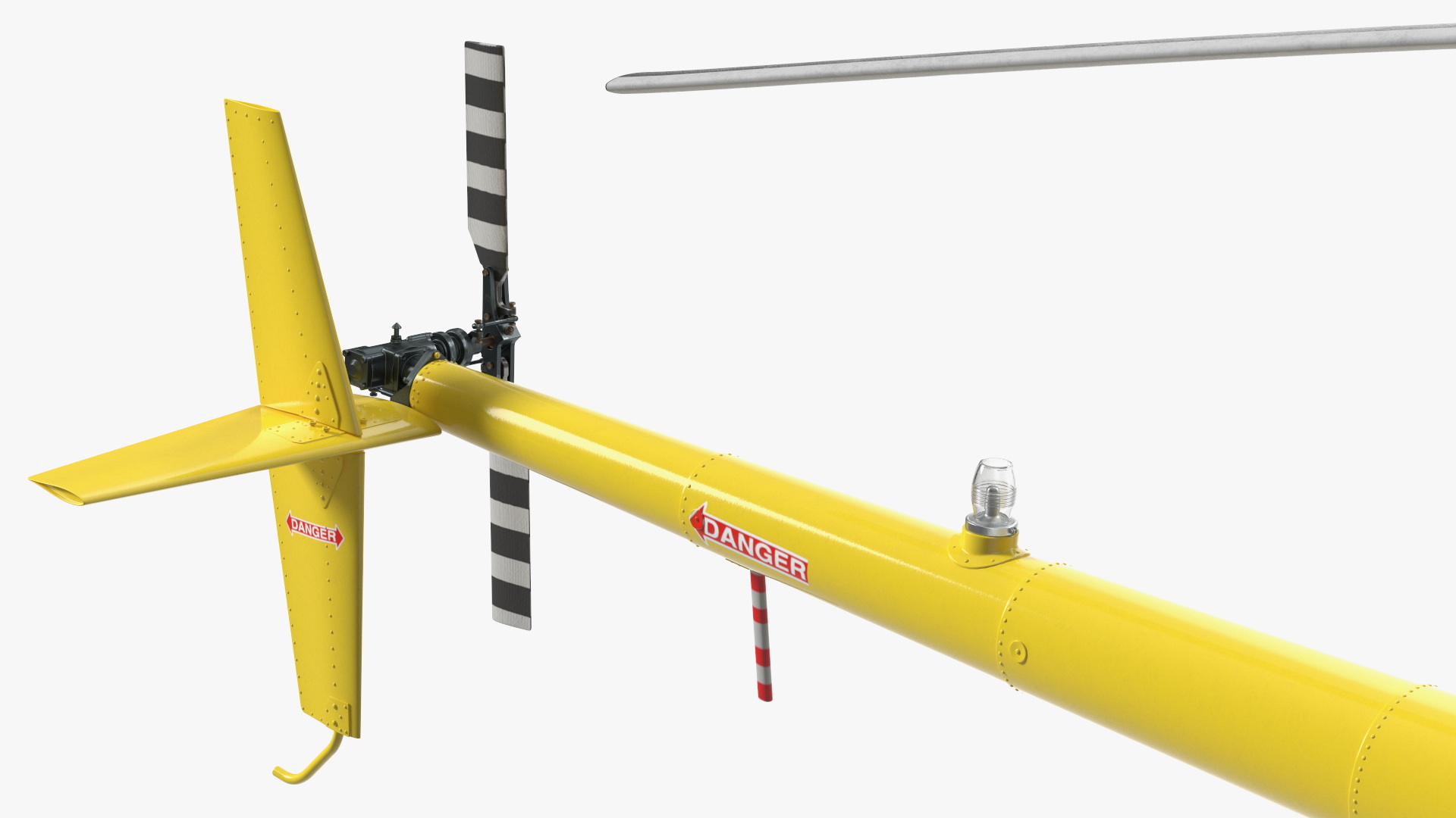 Helicopter Simulator Yellow Rigged 3D model
