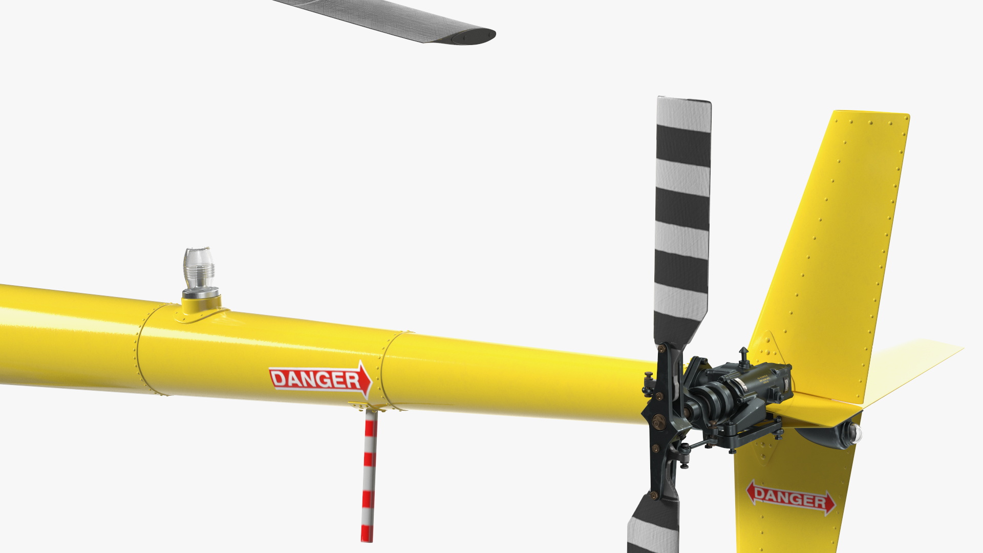 Helicopter Simulator Yellow Rigged 3D model