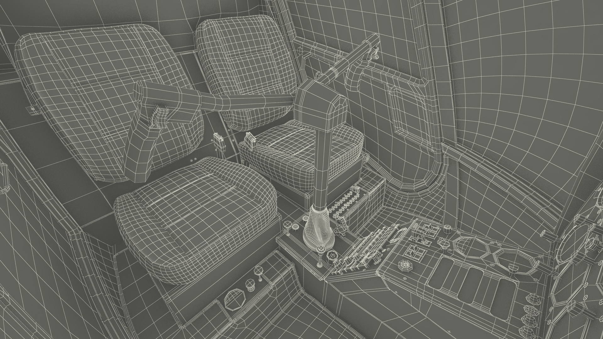 Helicopter Simulator Yellow Rigged 3D model