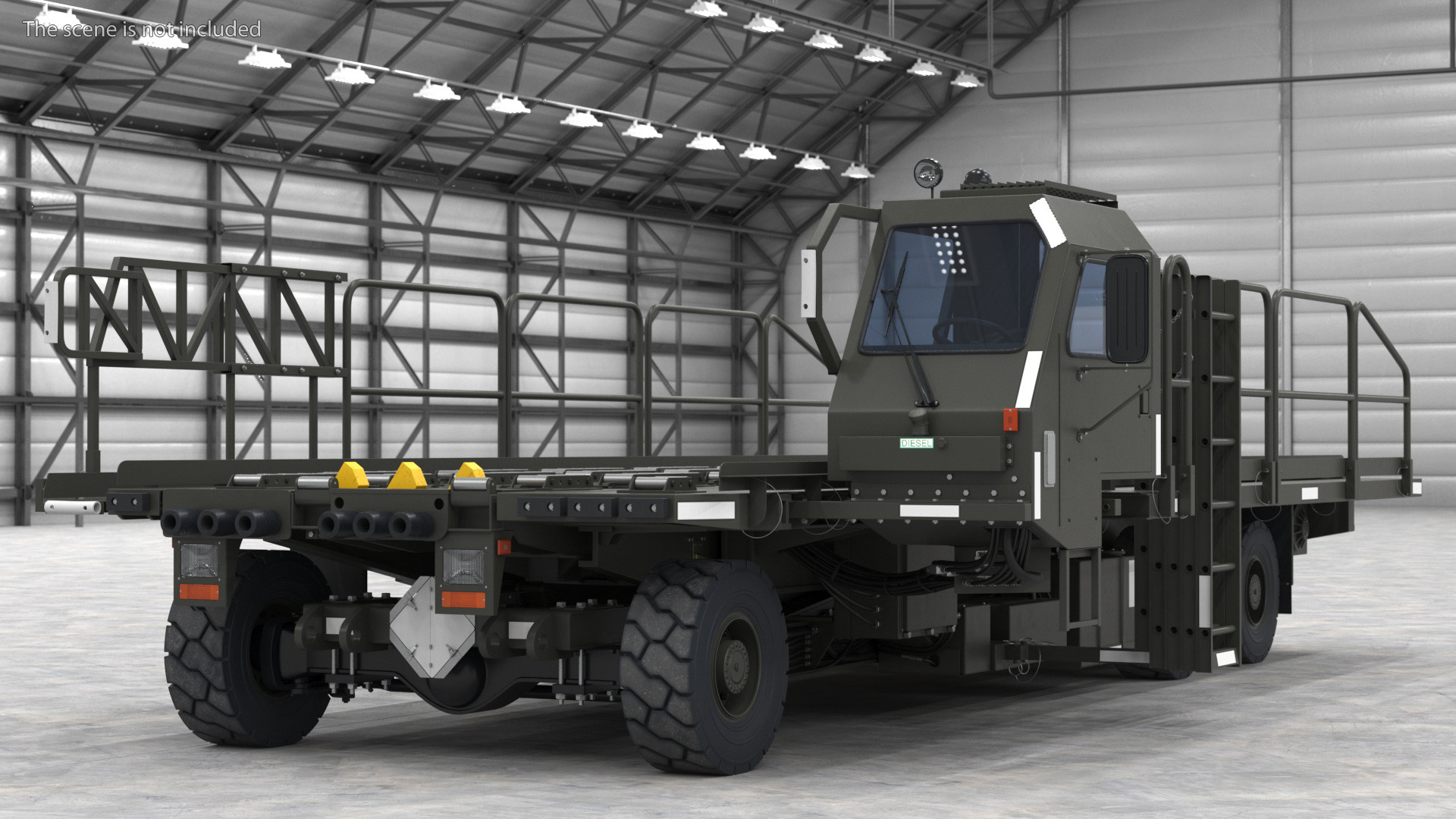 Defense Aircraft Loader New Rigged 3D model